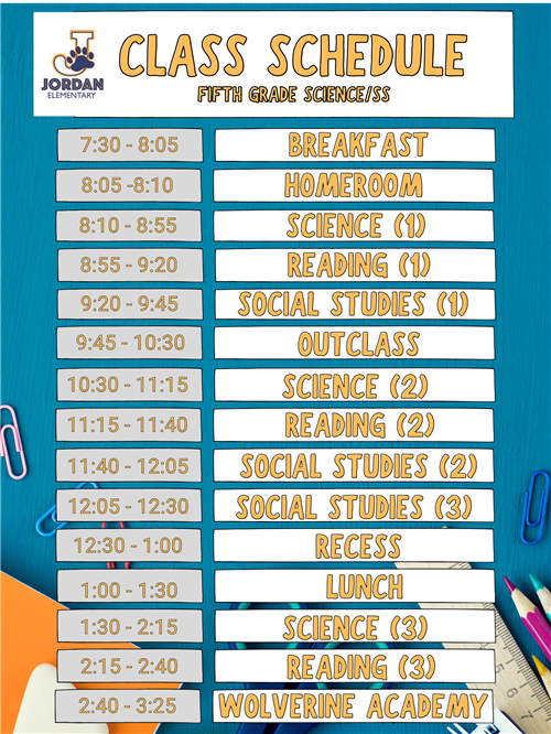 class schedule 5